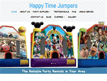 Tablet Screenshot of happytimejumpers.com